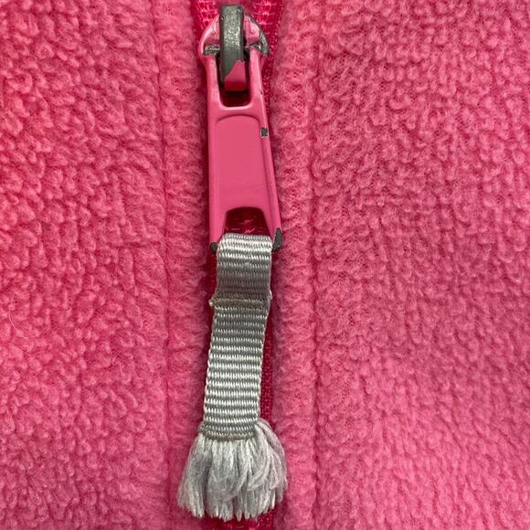 Columbia Girl’s Fleece Zip up Jacket Color Pink Size 7/8 *See description - Picture 2 of 10